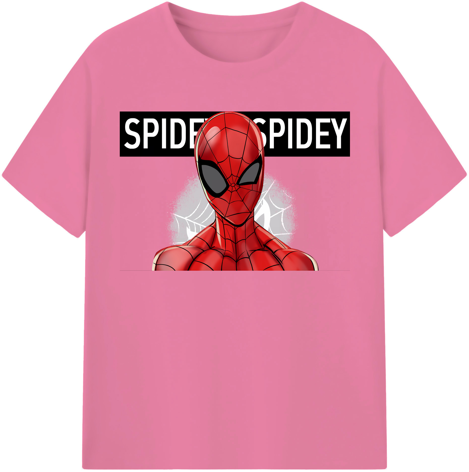 （画像用） Spider Man スパイダーマン 綿100％半袖Tシャツ（フロントプリント）